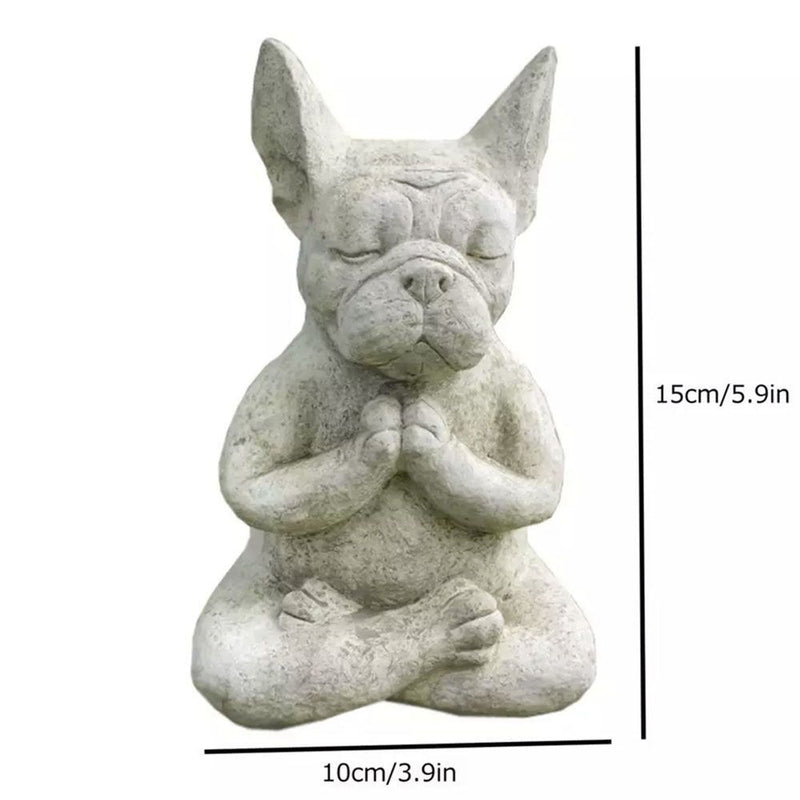 Zen Dog Statue Micro Landscape Stone Sculptures Meditation Dog Sculpture