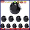 10X 40mm Diamond Shape Crystal Glass Drawer Cabinet Pull Handle Knob Black