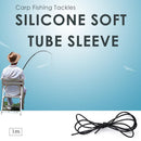 1m DIY Silicone Soft Rigs Tube Sleeve for Carp Fishing Tackles (Black) Newly