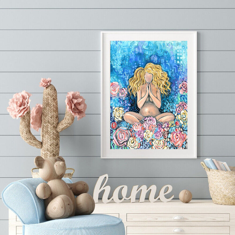 Flowers Pregnant Mother 40x50cm Oil Paint By Numbers Picture DIY