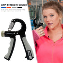 R-Shape Spring Hand Gripper Fitness Countable Hand Strength Grip (Gray) Newly
