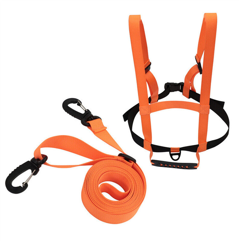 Kids Ski Training Belt Safety Traction Rope Skiing Anti-Fall Strap (Orange)