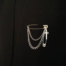 Accessory Hip Hop Minimalist Long Chain Big Pins Punk Brooches Cross Pendant