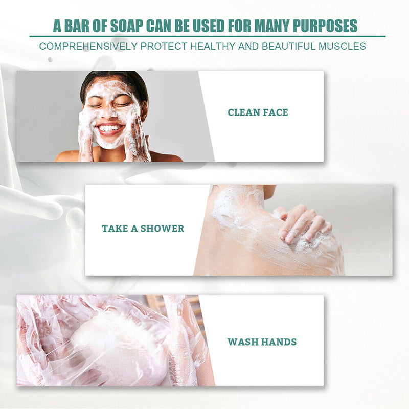 Silk Protein Soap Deep Cleansing Pores Mites Acne Blackheads Remover Soft Skin