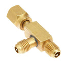 Tee Adapter 1/4X1/4X1/4"SAE Flare Add Micron Gauge Pump Set Access Vacuum K1O8