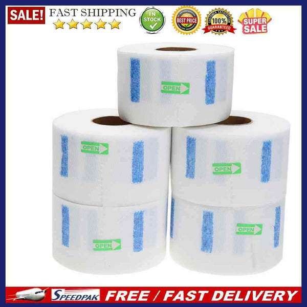 5pcs Hair Cutting Disposable Hairdressing Collar Neck Ruffle Roll Paper