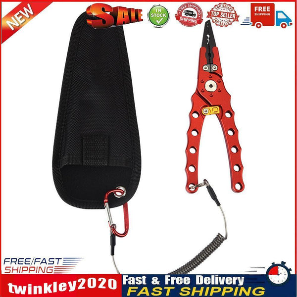 Outdoor Spring Fishing Lures Pliers Fish Hook Remover Line Cutter (Red) Newly