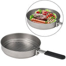 Hiking Non-Stick Frying Pan Ultralight Grill Titanium Fry Pan Camping Frypan