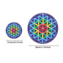 Pendulum Wooden Pendulum Board Slice Wood Base Handmade Coasters Flower of Life