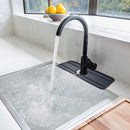Sink Splash Faucet Countertop Protection Absorbent Draining Mat (14x37cm) Newly