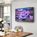 Purple Flower Mosaic Diamond Painting Drawing Full Round Drill DIY Art Handcraft