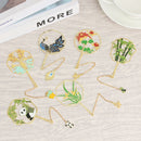 Pagination Mark Metal Book Markers Bookmark Peacock Book Clip Brass Tassel