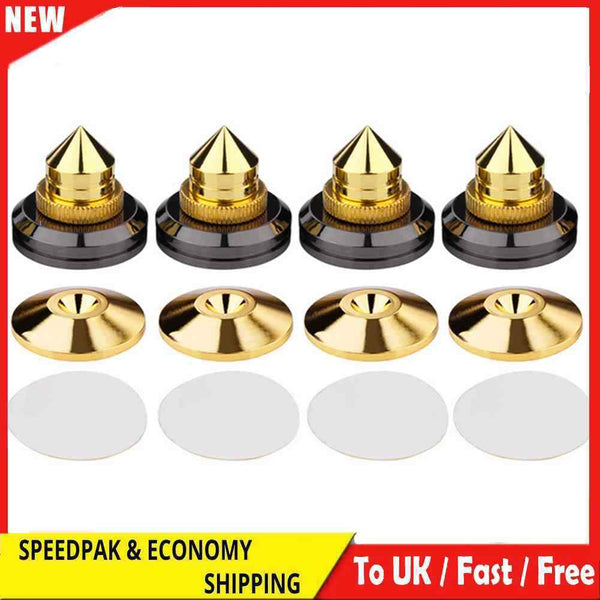 4pcs/set Speaker Spikes Stand Feet Cone Subwoofer Audio Amplifier Isolation Base