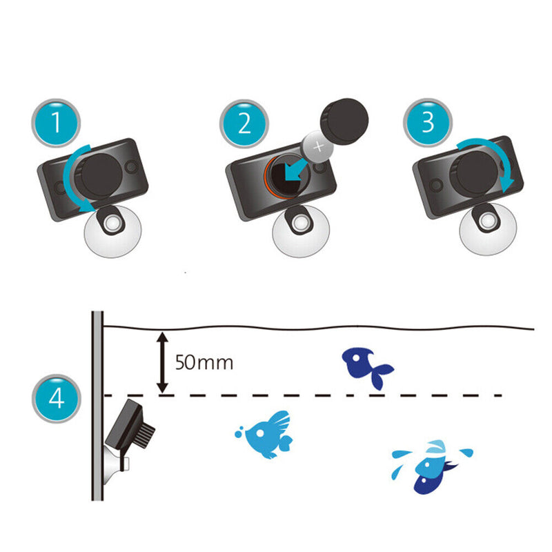 LCD Fish Tank Submersible Thermometer Digital Suction Cup Temperature Meter Tool