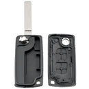 2 Buttons Flip Folding Key Case Blank Shell for Peugeot 207 (CE0523+VA2)