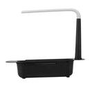 Telescopic Sink Drain Racks Organizer Soap Basket Kitchen Storage (Black) Newly
