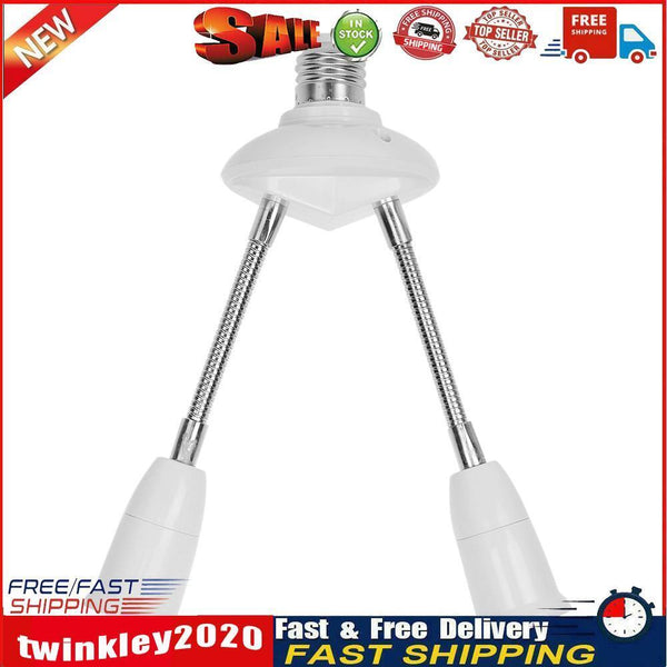 Adjustable E27 Lamp Holder for LED Light Adapter Multi-conversion (2-head) Newly