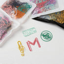Stationery Metal Clamp Boxed shape Folder Memo Clamp Color Paper Clip