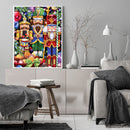 Canvas Paint By Numbers Nutcracker Hand Painted Drawing Kit Home Decorations
