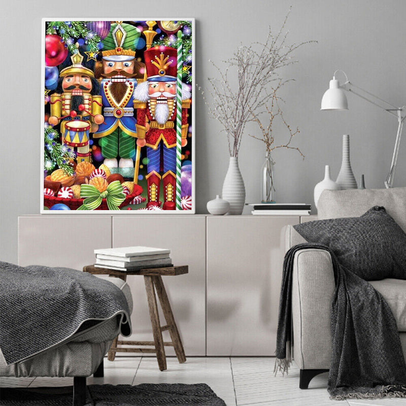 Canvas Paint By Numbers Nutcracker Hand Painted Drawing Kit Home Decorations