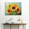 #A Tulip/Sunflower Oil Paint By Numbers DIY Handpainted Home Decoration Unfram