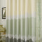 4pcs Strip Shading Curtain Bedroom Living Room Semi Blackout Purdah(Green)