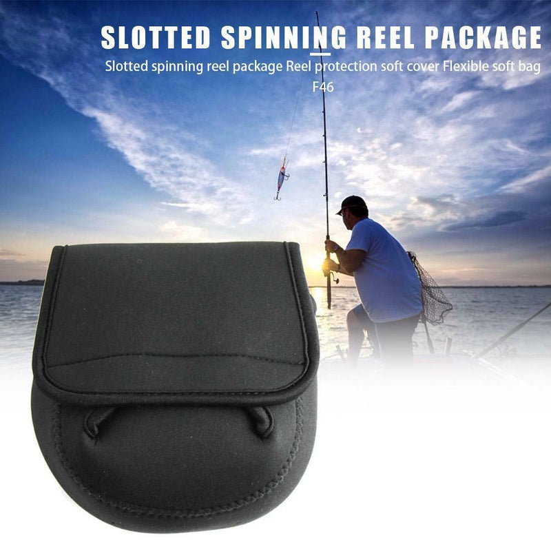 Fishing Bag Spinning Reel Protective Case Baitcasting Cover Pouch (M)