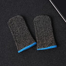 2pcs 24-Stitch Mobile Game Finger Cover Anti-Sweat Anti-Skid (Black Red)