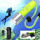 IP68 Waterproof Professional LED Underwater Torch Hand Lamp Light with Wristband