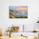 5D DIY Seaside Tower Full Square Diamond Painting Home Living Room Decoration