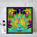 Part Drill Special Shaped DIY Colorful Peafowl Picture 5D Diamond Painting
