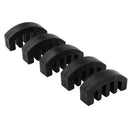 5pcs Black 5-Prong Rubber 4/4 Violin Silencers Fiddle Practice Mutes Newly