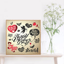 Painting 5D Rhinestone Happy Valentine Full Kit DIY Diamond Drill Round Picture