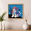5D DIY Cartoon One-Eyed Dog Mosaic Full Round Drill Art Craft Diamond Painting