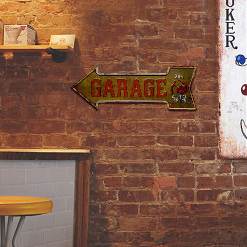 Special Shape Arrow Mark Metal Sign Retro Waterproof Door Hanging Board (1)