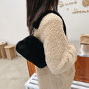 Portable Plush Shoulder Handbag Women Animal Print Underarm Bag Purse (1)