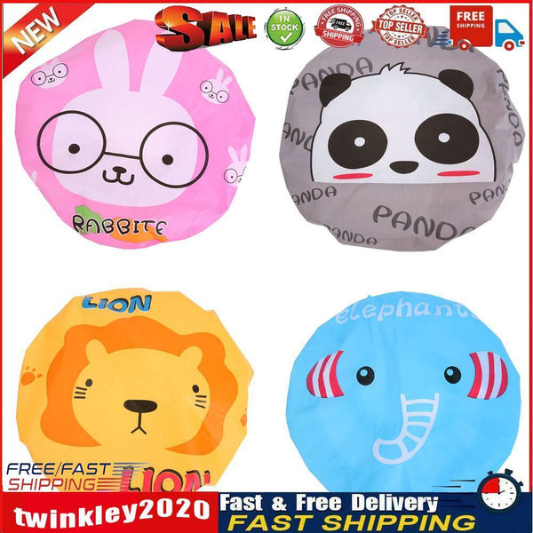 4pcs Cute Cartoon Waterproof Bathing Shower Hair Cap Animal Series Newly
