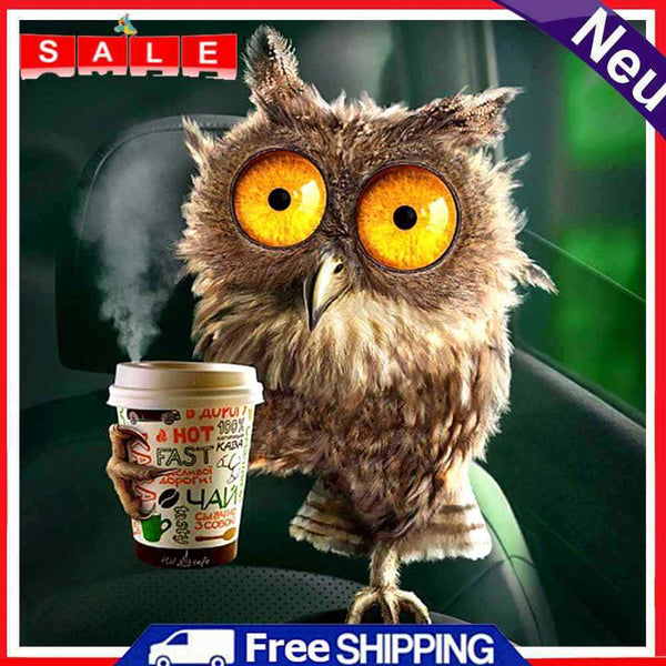 Full Round Drill Mosaic Craft DIY Funny Owl Diamond Painting Rhinestone Poster