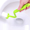Bathroom Plastic Curved Handle Cleaning Brush Cleaning Scrubber Toilet Brush