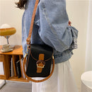 Fashion PU Women Handbags Top-handle Hit Color Small Crossbody Bags Female Purse