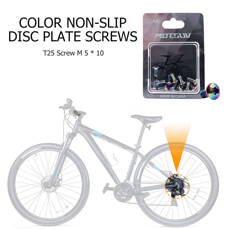 12x Mountain Bike Disc Brake Rotor Screws T25 Alloy Steel Disc Brake Rotor