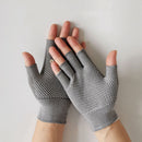 Fingerless Outdoor Bicycle Anti-skid Half Finger Fishing Gloves (Grey) Newly