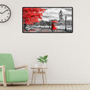 Nordic Couple Kissing Oil Painting Living Room Decorative Picture Wall Artw