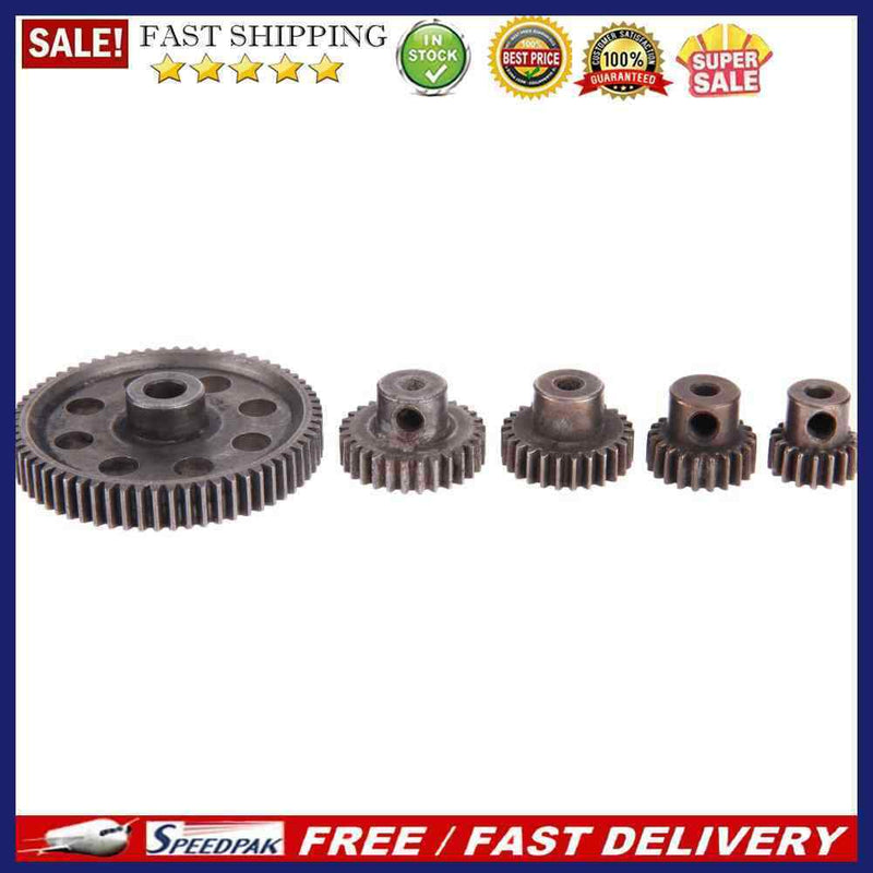 5pcs/Set Differential Main Metal Spur Motor Gear RC Toys Part for HSP Truck