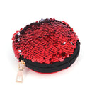 Multi Sequins Coin Wallet Women Change Purse Girls Round Clutch Bags (Red)