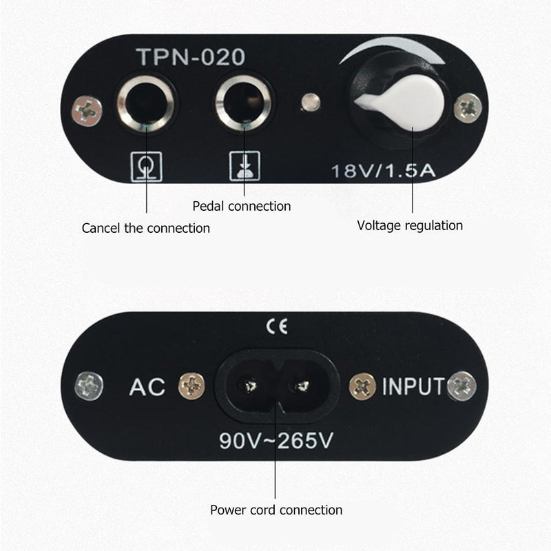 Compact Mini Tattoo Power Supply For Rotary Tattoo Machine (Red US Plug)
