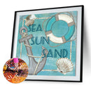DIY Ocean Rhinestone Picture Mosaic 5D Full Round Drill Diamond Painting Kits