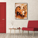 Painting By Numbers DIY Loving Horses Hand Painted Canvas Oil Art Picture Kit
