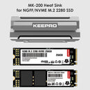 MK-200 M.2 2280 NVMe Cooling Heat Sink SSD Heat Dissipation Pad (Grey)