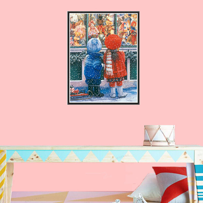 5D Diamond Embroidery Painting DIY Christmas Snowing Street Cross Stitch